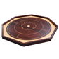 Crokinole Board For Beginners - Shiraz Cherry & Maple Melamine - Traditional Crokinole Board Game Set