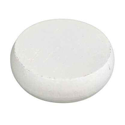 13 White Crokinole Discs (Half Set)