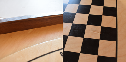 The Deluxe Walnut Rail - Traditional Octagon Crokinole Board Game Set