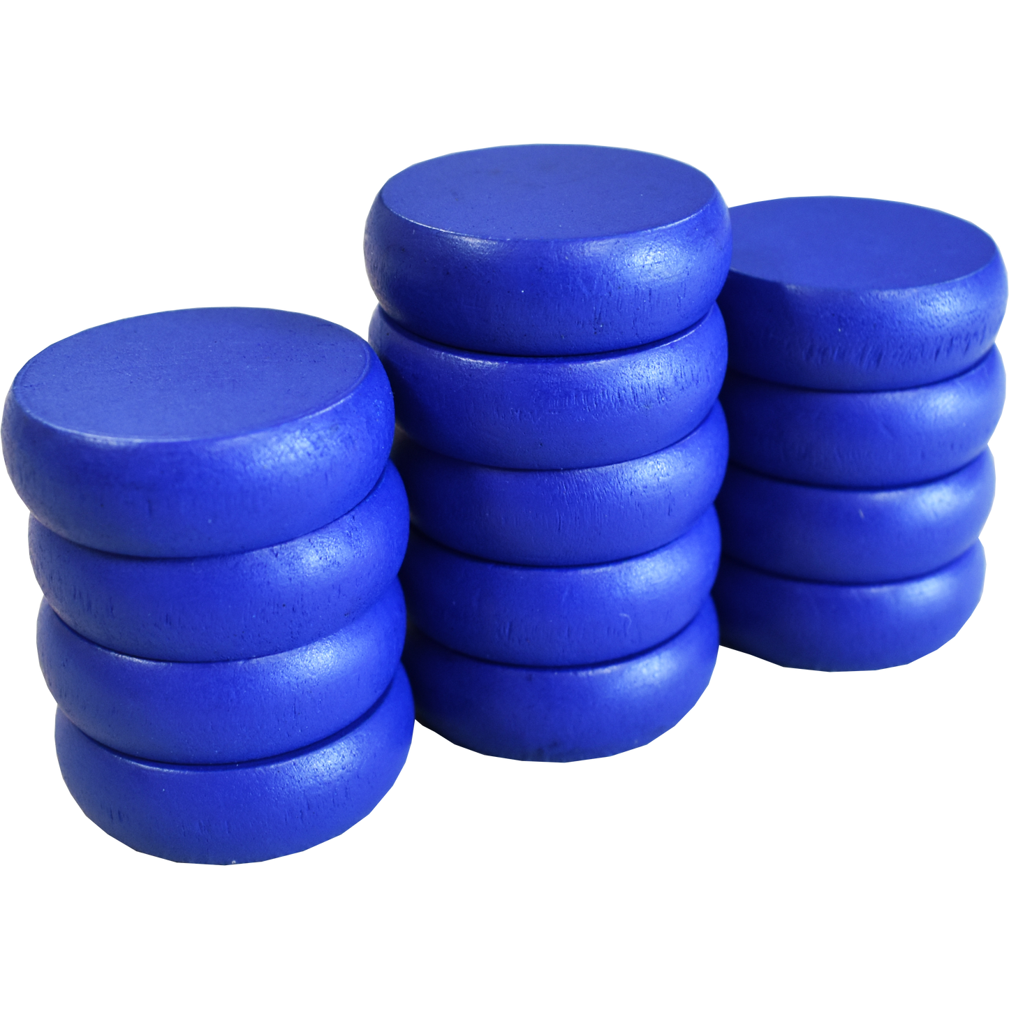 13 Large Blue Crokinole Discs - Half Set (Matte Finish)