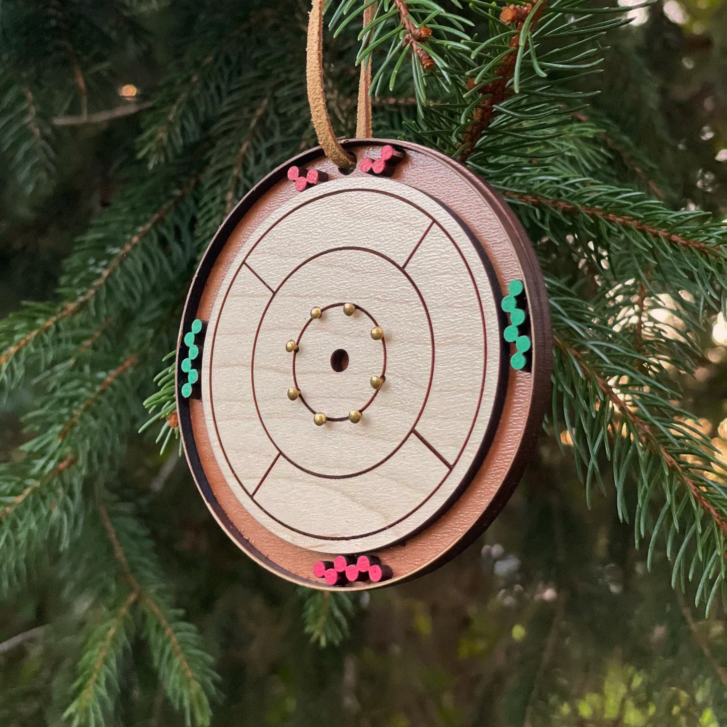 Adorno navideño crokinole