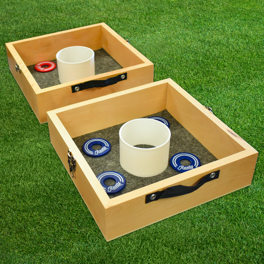 Washer Toss Game Canada - Rustik - Carry Box, Discs, Pouch and Rules